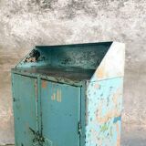 Old cabinet iron sideboard blue
