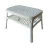 White rattan table