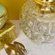 Vintage molded glass globe walking lamp