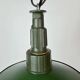 Industrial Green Enamel Military Pendant Lamp with Cast Aluminium Top, 1960