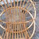 Pairs of shell rattan armchairs from the 50