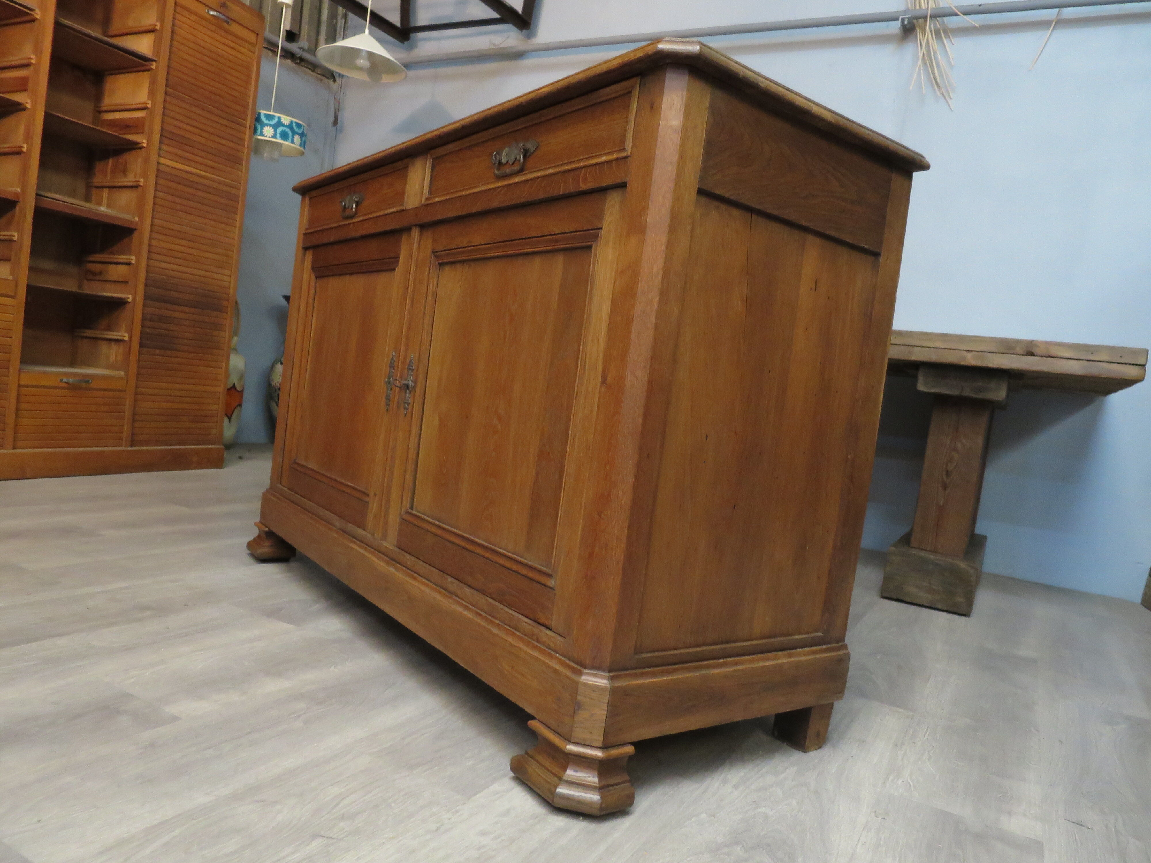 Vintage solid oak buffet