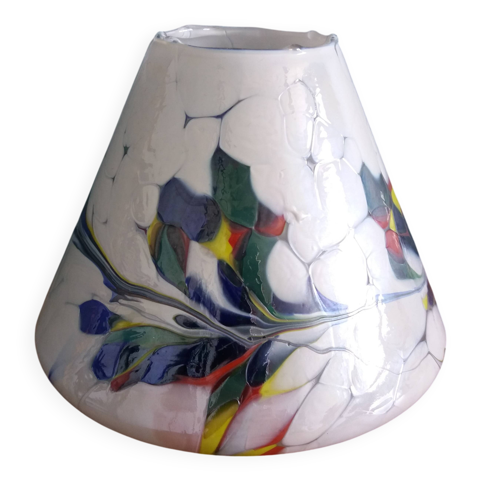 Colored glass lampshade