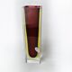Brown and yellow cubic sommerso vase by seguso, murano, italy, 1970