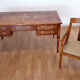 Louis XVI style italian bank desk and bench, 1920s