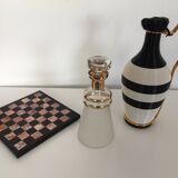White and black scoubidou bottle