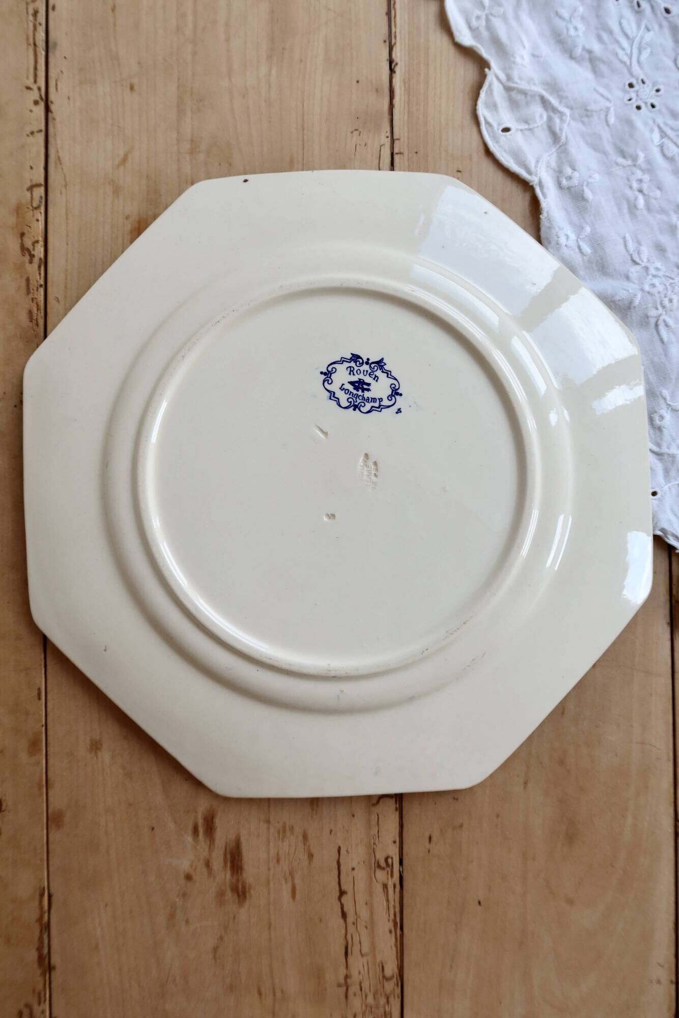 Ironstone serving dish Longchamp model Rouen 19th century