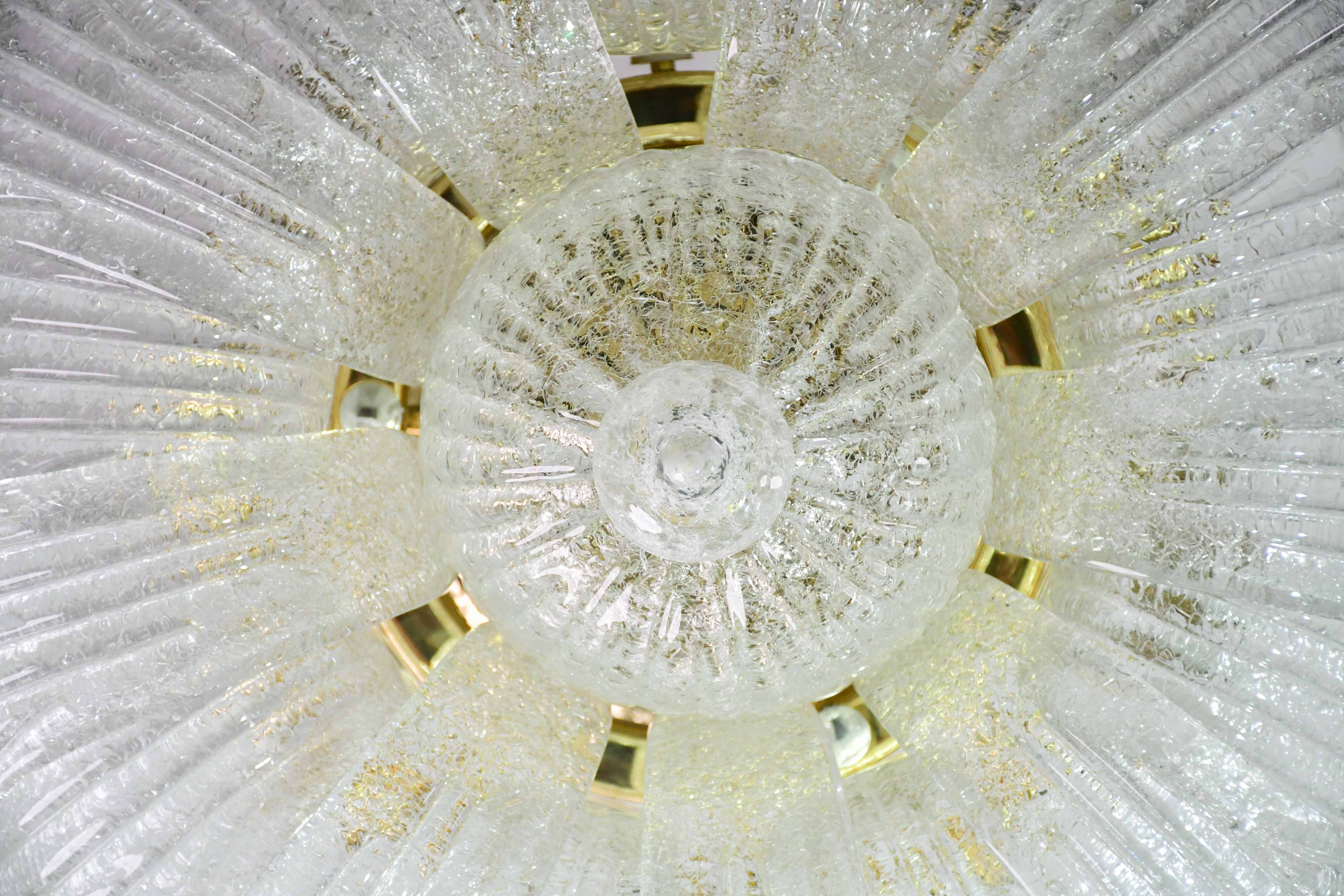 Garda, luxury Italian Murano glass ceiling light or flush mount, 1980s