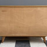Pink Triple front Jiri Jiroutek sideboard for Interier Praha 1960s