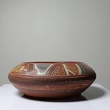 Vintage pre-Columbian style handcrafted ceramic decorative bowl