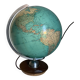 Globe terrestre,  mappemonde JRO Verlag en bois et PVC, 1960