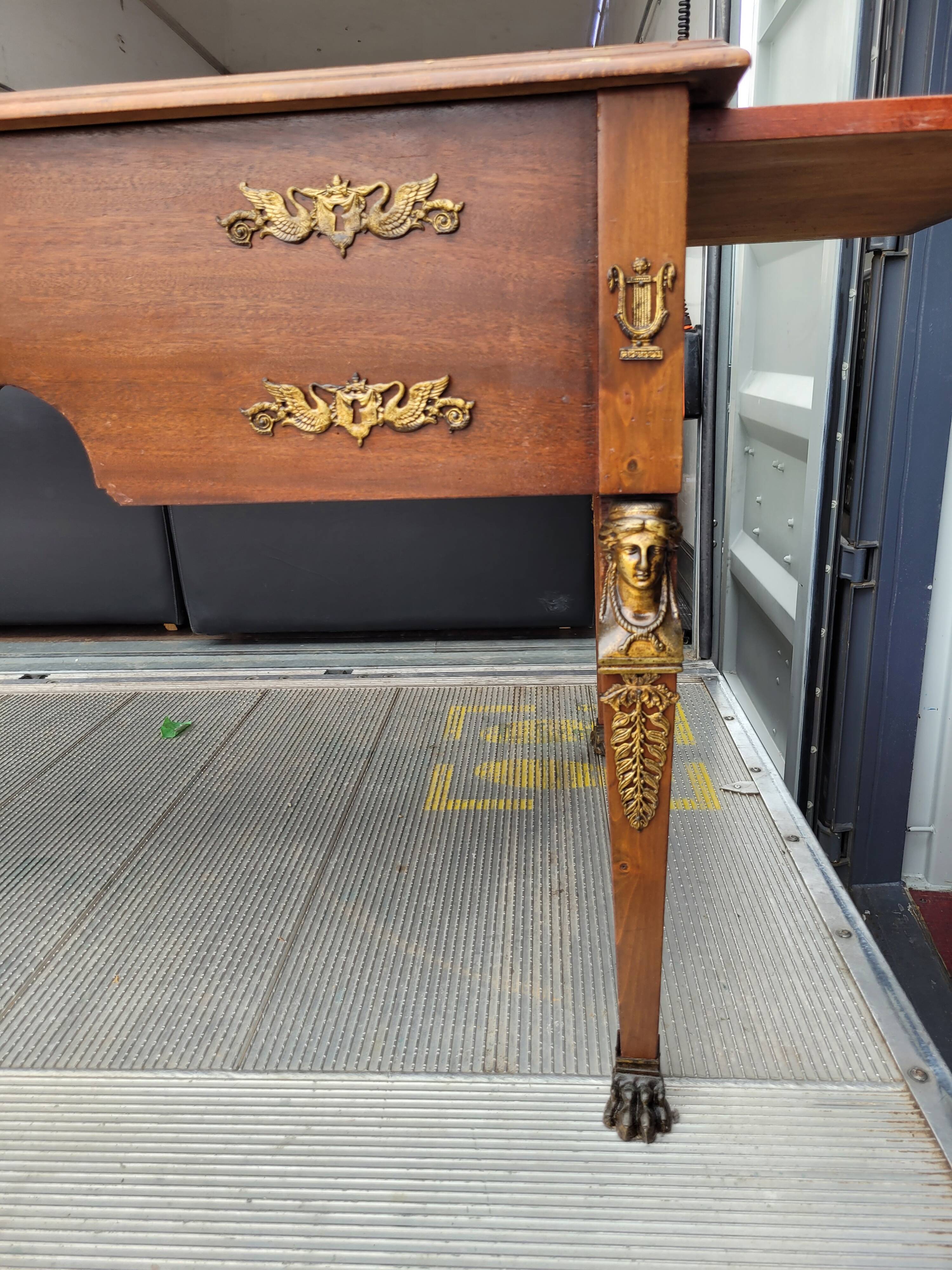 Henry II style two-body desk