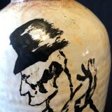 Vase Henri de Toulouse-Lautrec follower La goulue and Valentin le Désossé circa 1950