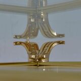 Ramiro Tarazona 24 Carat Goldplated Display Cabinet w. Glass Shelves 1980s