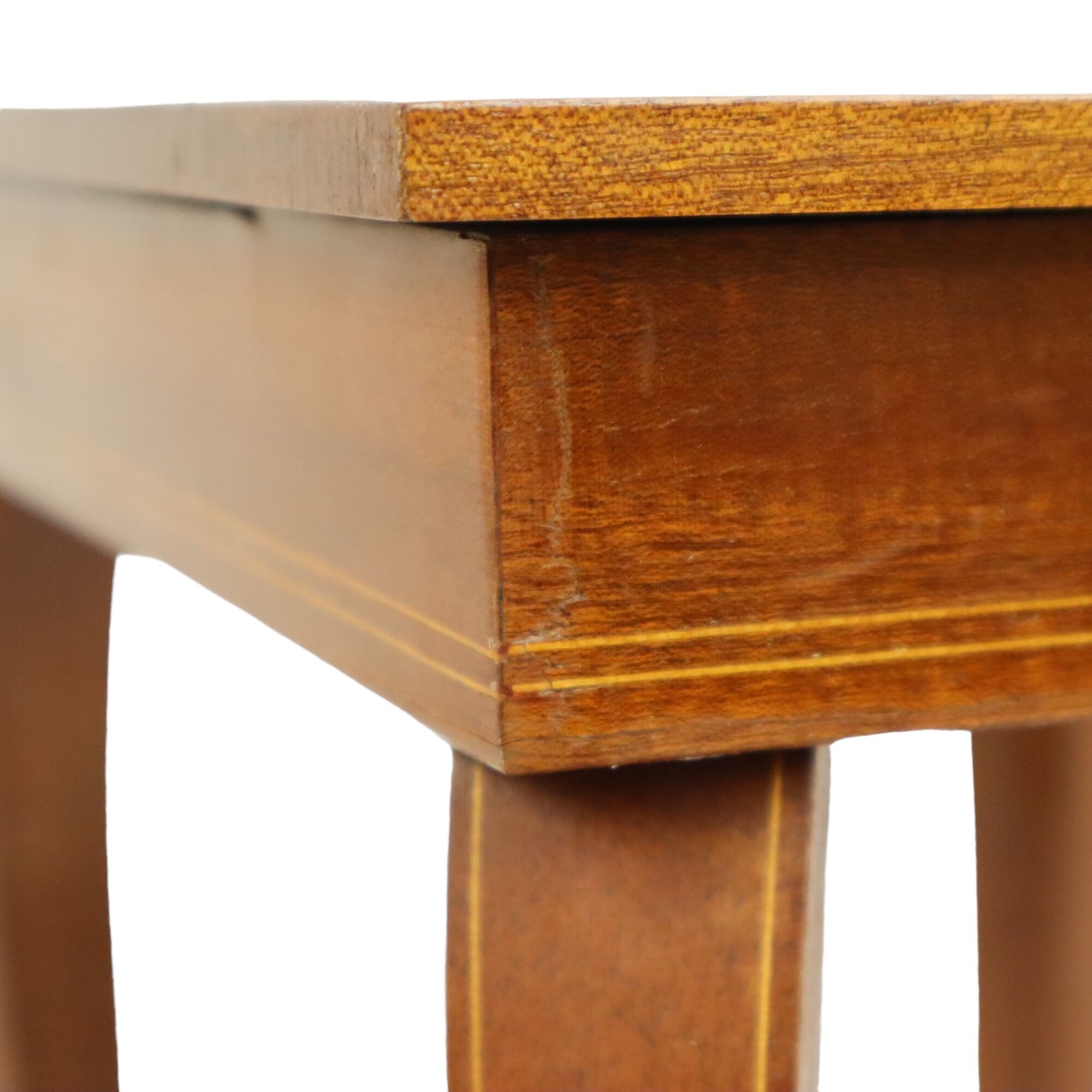 Reuge music box table with key inlaid wood made in italy 43cm