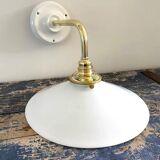 White opaline wall lamp