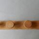 Solid pine wall-mounted coat rack with 4 hooks