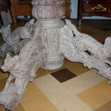 Henry II table in cheeteteteting scultating into hunting dog and wild boar .