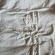 Old large linen sheet monogrammed CP