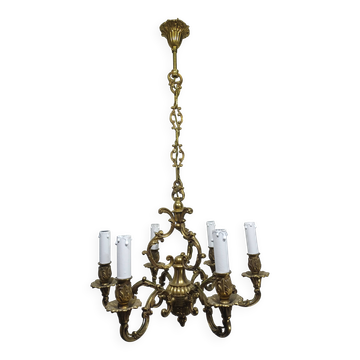 6-light bronze chandelier