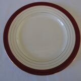 Digoin sarreguemines opaque porcelain dinner plates, pasteur pattern