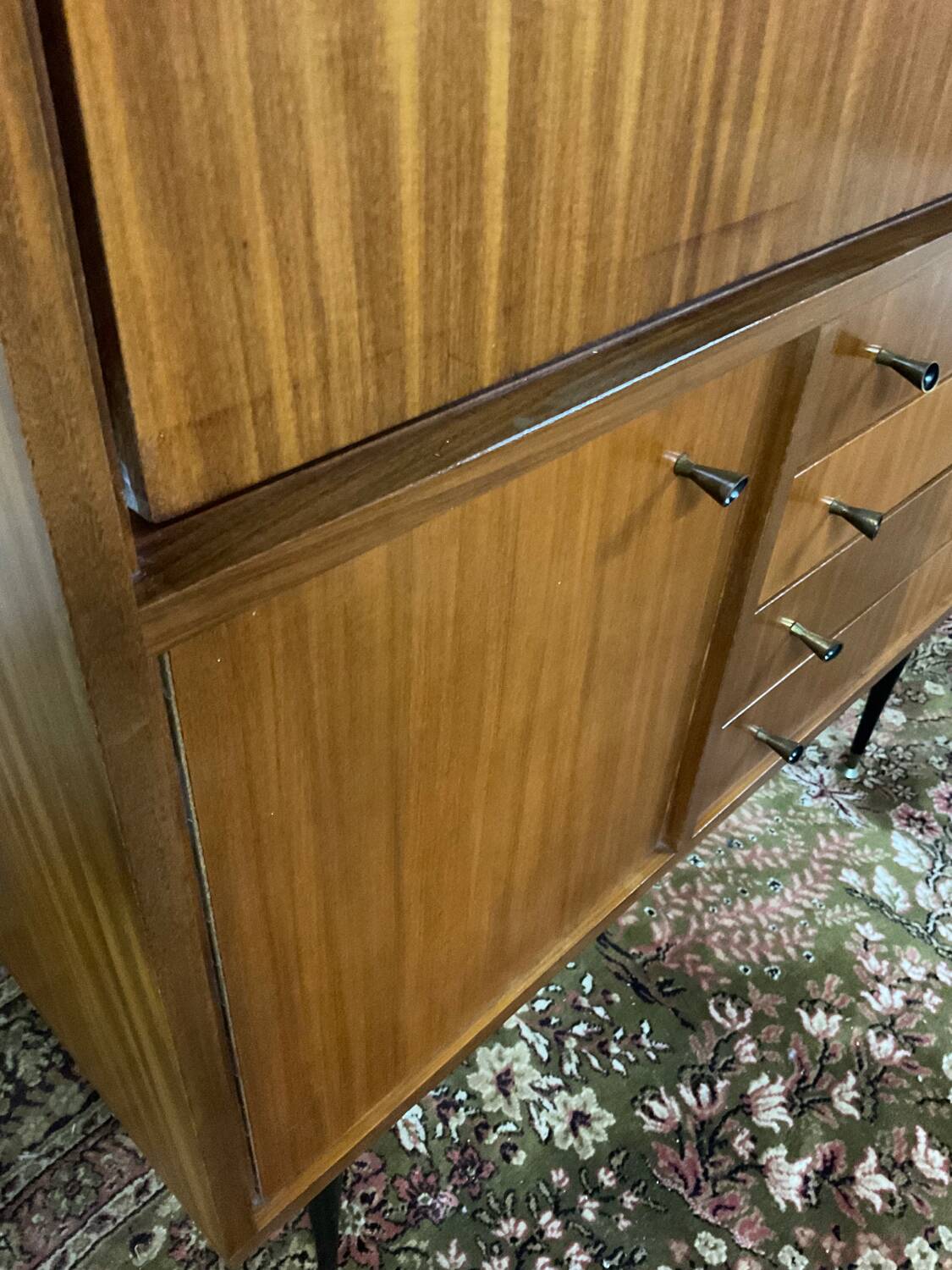 Vintage teak bar/secretary cabinet