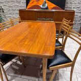 Vintage Scandinavian set – extendable table & 6 chairs