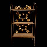 Gilded étagère, French, 1960s