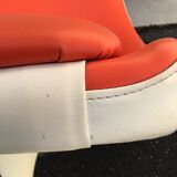 Orange tulip foot armchair