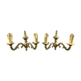 Pair of sconces 2 lights louis XVI style