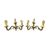 Paire d'appliques 2 lumières style Louis XVI