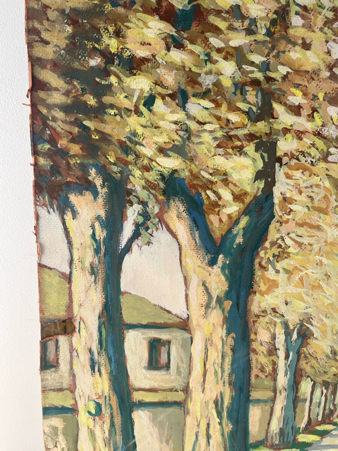 Bright walk, oil on paper signed Vero Cim.