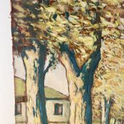 Bright walk, oil on paper signed Vero Cim.