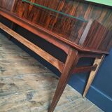 Vintage enfilade in rosewood, antique dressing table, chest of drawers.