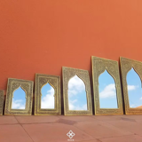 Lation mirror with intricate Moroccan decoration