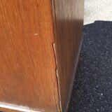 Art Deco oak and marble bedside tables