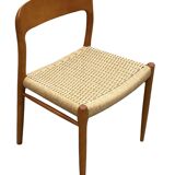 Set of 4 JL Moller model 75 chair by Niels Otto Moller Danish Design