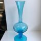 Design vase in turquoise blue glass 70s