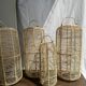 Small lantern-shaped rattan suspension H35 D15