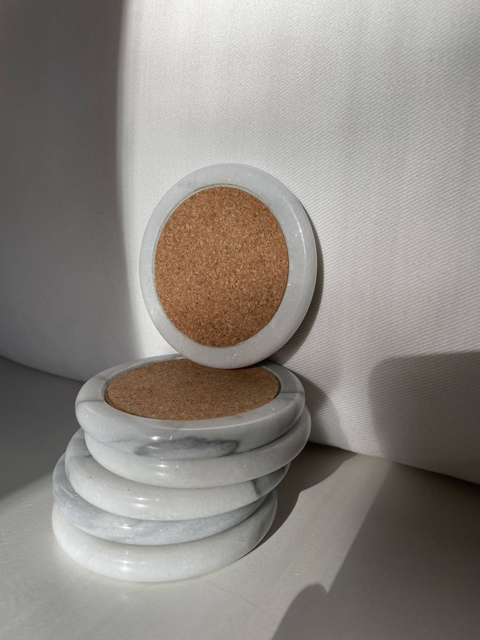 Set de 6 sous-verres en marbre