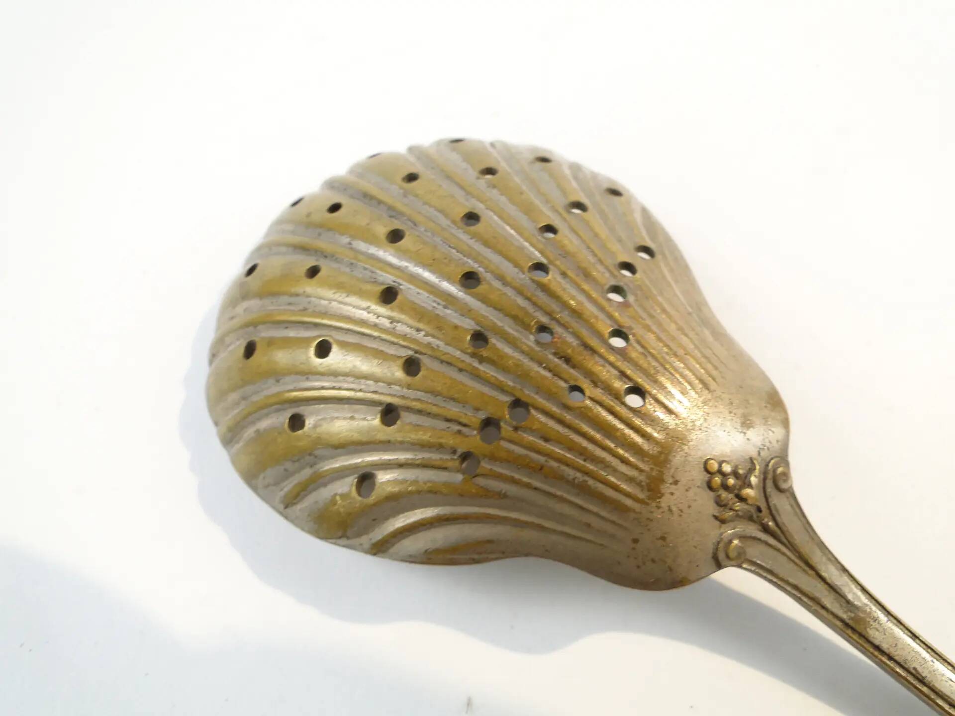 Absinthe spoon, silver-plated brass, Germany, early 20th century