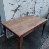 Old farmhouse table in rustic oak -1m35