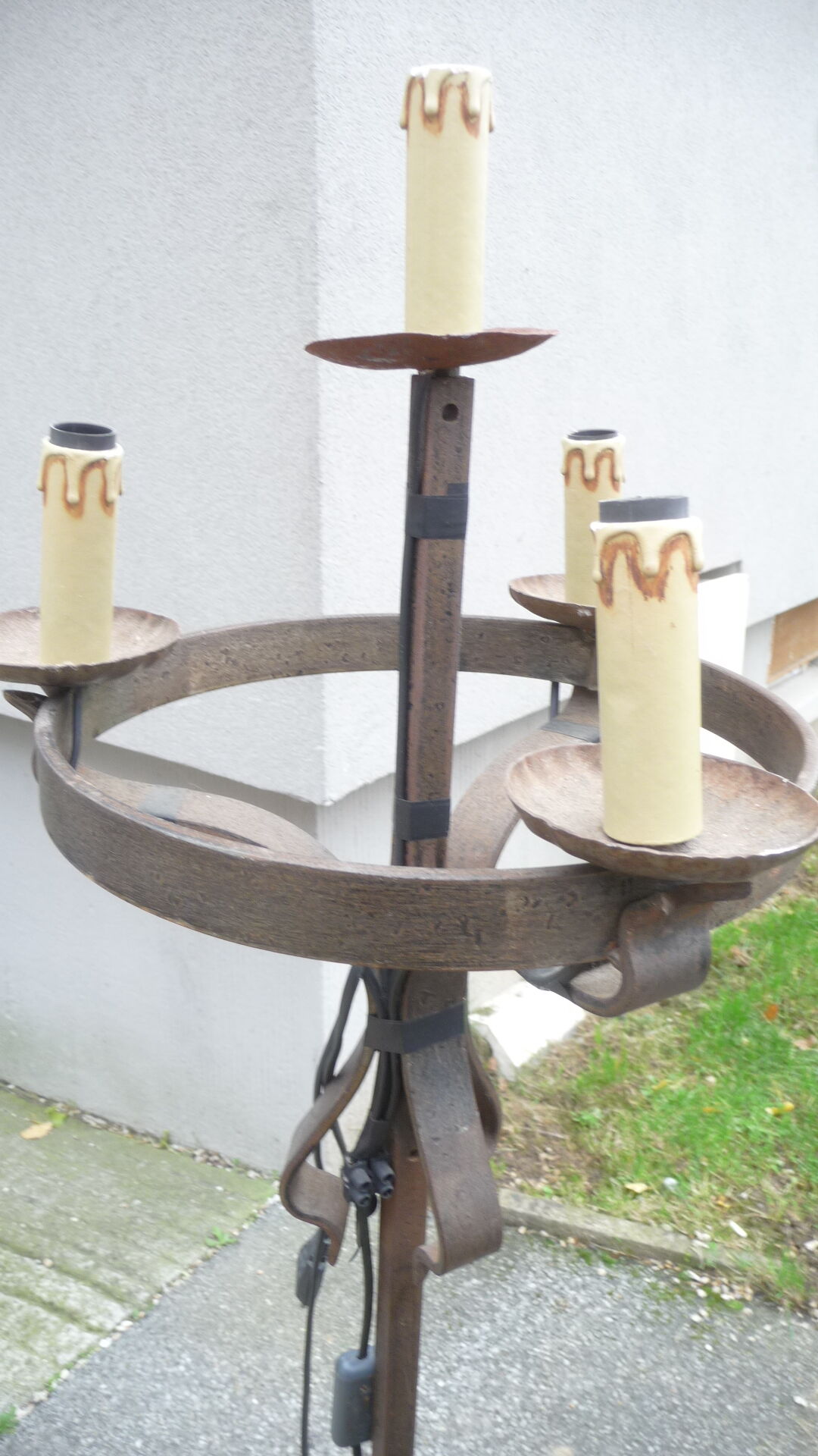 Wrought iron lamppost