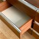 6-drawer chrome and wood chest of drawers