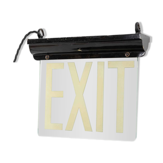 Art deco 'exit' illuminated sign