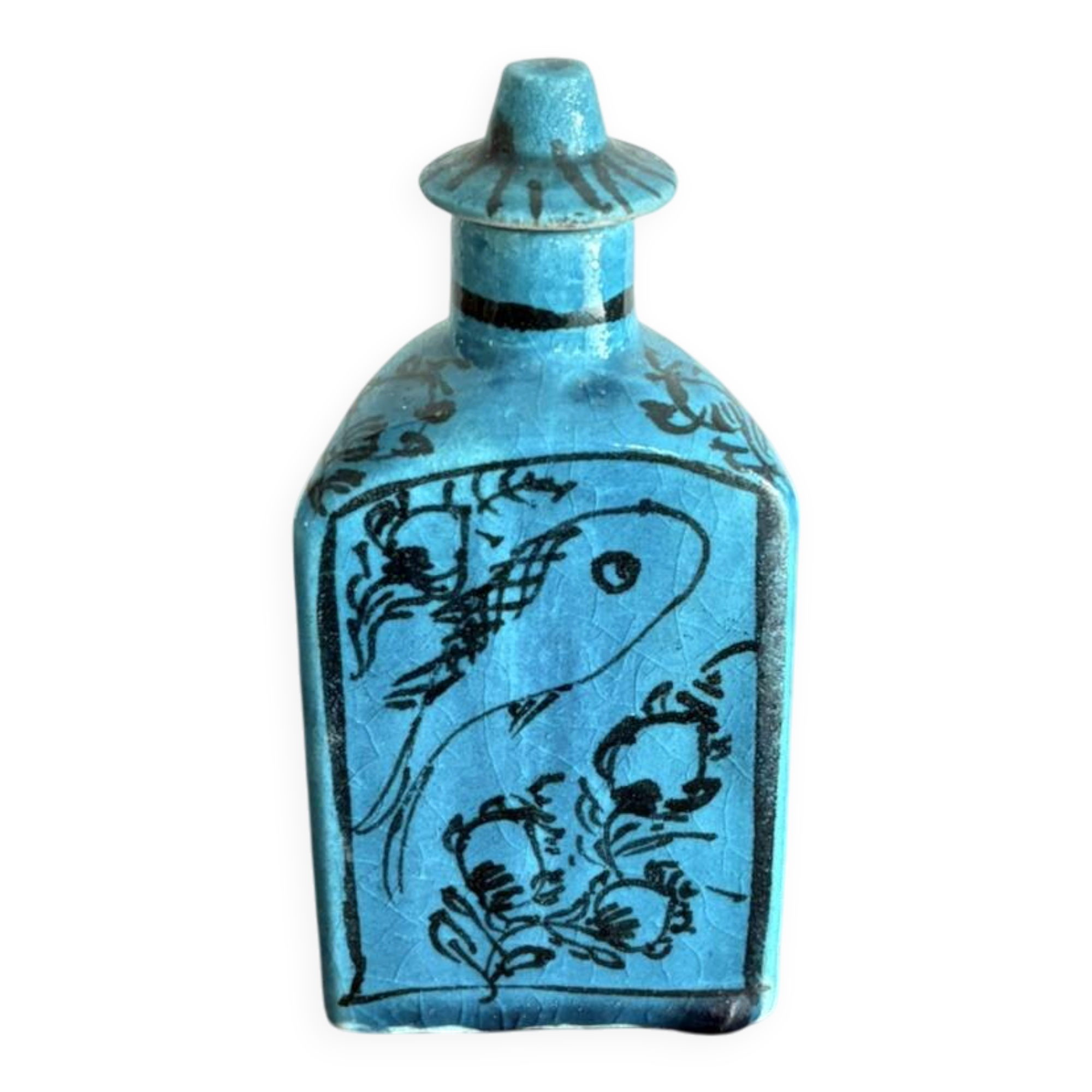 Flacon Bouteille Persan Qajar Iznik Perse Iran Moyen Orient Ottoman Décor