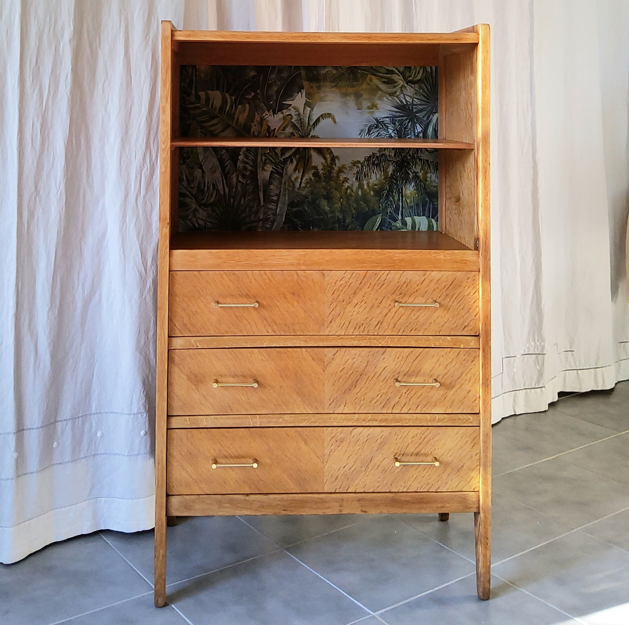 60s bookcase chest of drawers