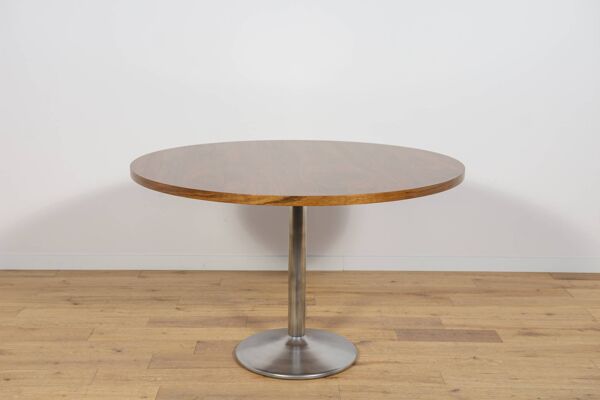 Table à manger ronde moderne en teck du milieu du siècle, Danemark, années 1970