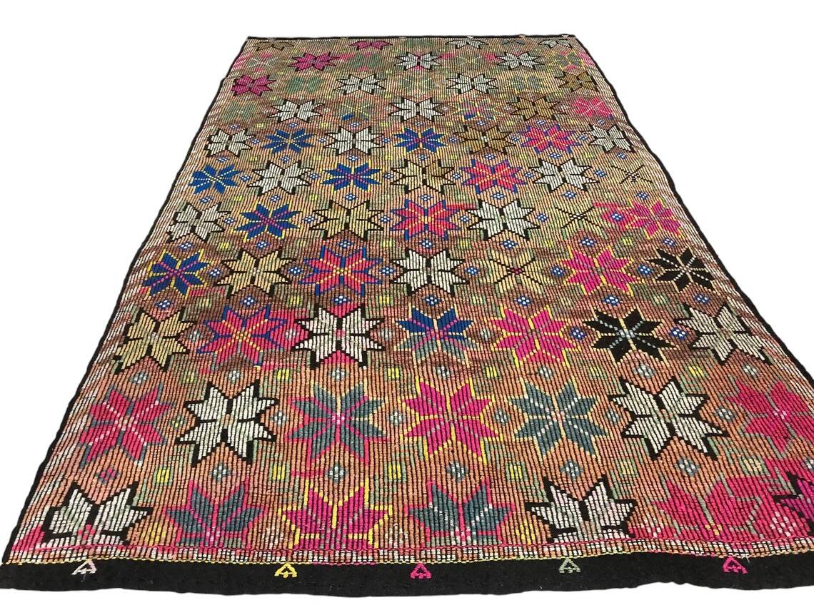Oushak Decorative Wool Kilim Rug