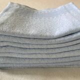 8 blue damask napkins